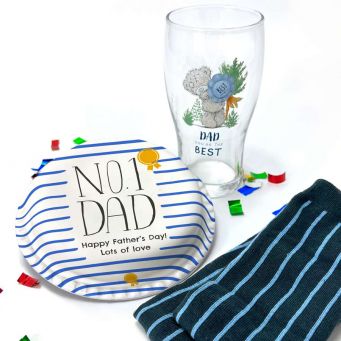 No.1 Stripe Dad Gift Set