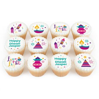 12 Diwali Light Cupcakes