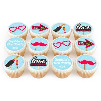 12 Photo Booth Cupcakes 