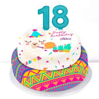 18th Birthday Party Llama Cake