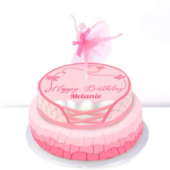Tiered Ballerina Birthday Cake