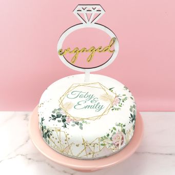 Lovely Engagement Cake
