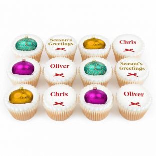 12 Bauble Cupcakes