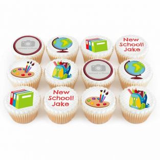 12 School Photo Cupcakes