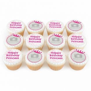 12 Princess Photo Cupcakes