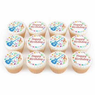 12 Musical Birthday Cupcakes