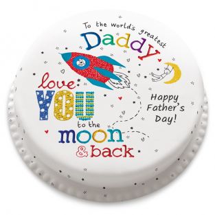 Love you to the moon and back cake
