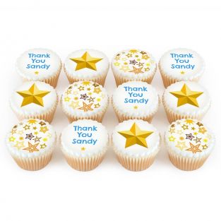 12 Thank You Star Cupcakes