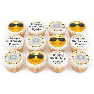 12 Cool Emoji Photo Cupcakes