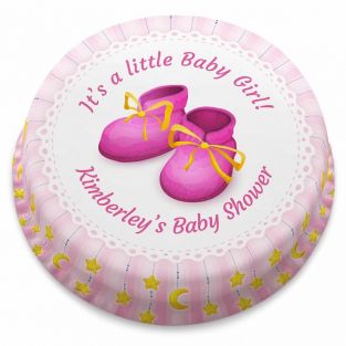 Baby Girl Shower Cake