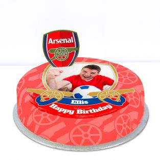 Arsenal Themed Photo Cake