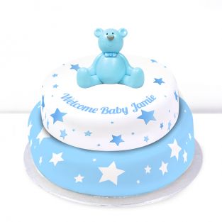 Blue Baby Boots Cake
