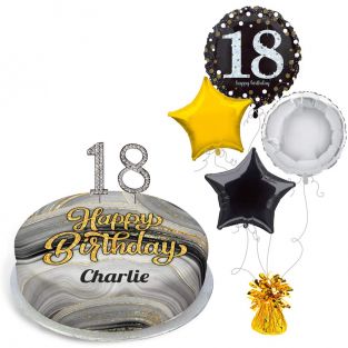 18th Birthday Black Marble Gift Set