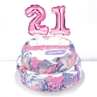 21st Birthday Ombre Cake