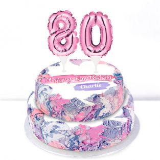 80th Birthday Ombre Cake