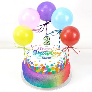 2nd Birthday Balloons Cake
