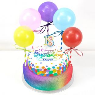 18th Birthday Balloons Cake