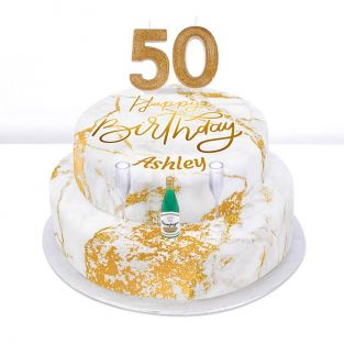 50th Birthday Champagne Cake