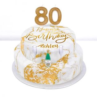 80th Birthday Champagne Cake