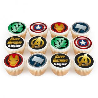 12 Avengers Cupcakes