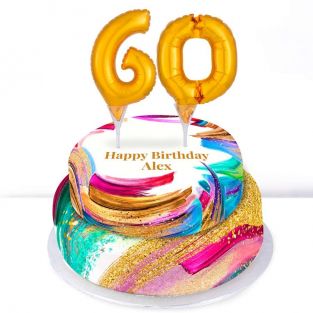 60th Birthday Paint Cake
