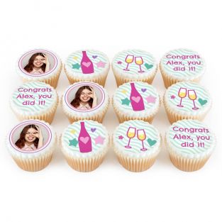 12 Sweet Congrats Cupcakes