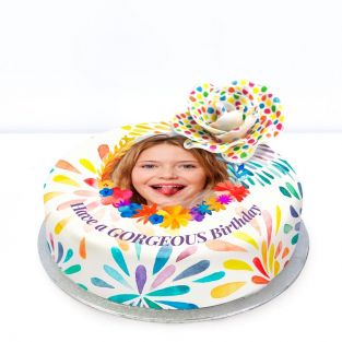 Polka Dot Flower Cake