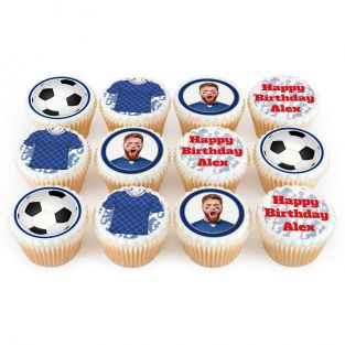 12 Chelsea Themed Cupcakes