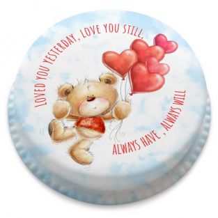 Ted Heart Balloons Cake