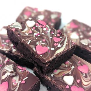 Limited Edition Hearts Marble Brownies