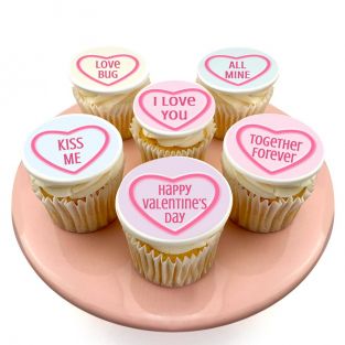 12 Love Heart Cupcakes