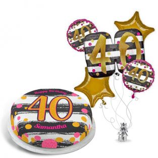 40th Black and Gold Gift Set