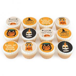 12 Patterned Halloween Cupcakes