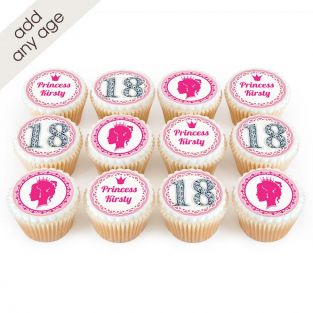 12 Royal Princess Cupcakes