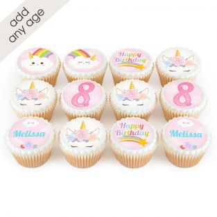 12 Unicorn Cloud Cupcakes
