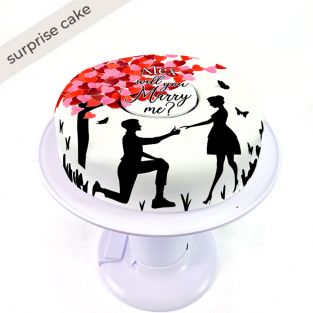 Surprise Marry Me Cake