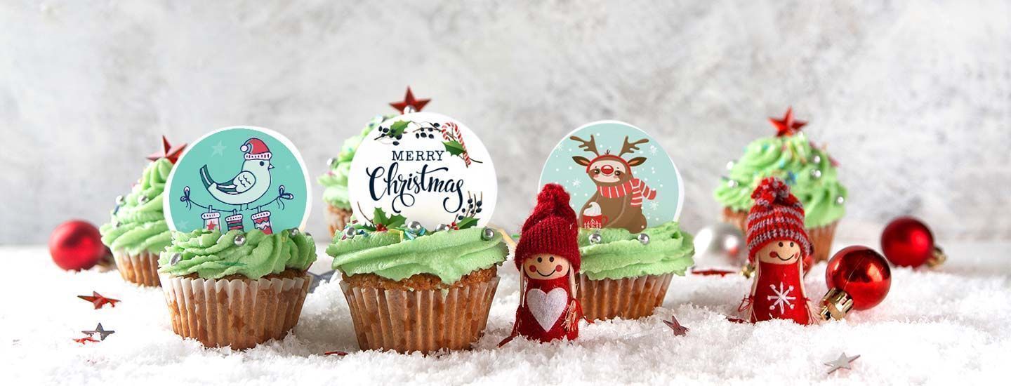 Bakerdays | Personalised Christmas Themed Cupcakes | bakerdays